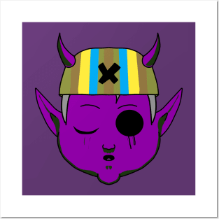 purple alien baby Posters and Art